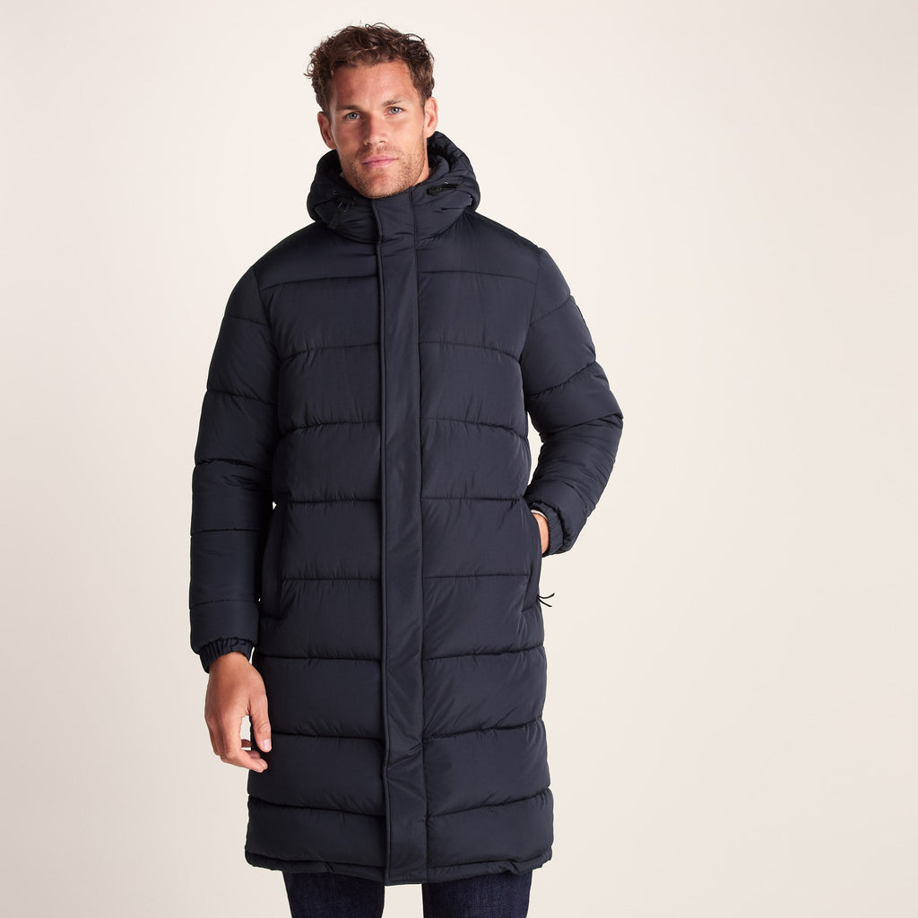 Langrick Mens Long Insulated Jacket - Dark Indigo - Image 2