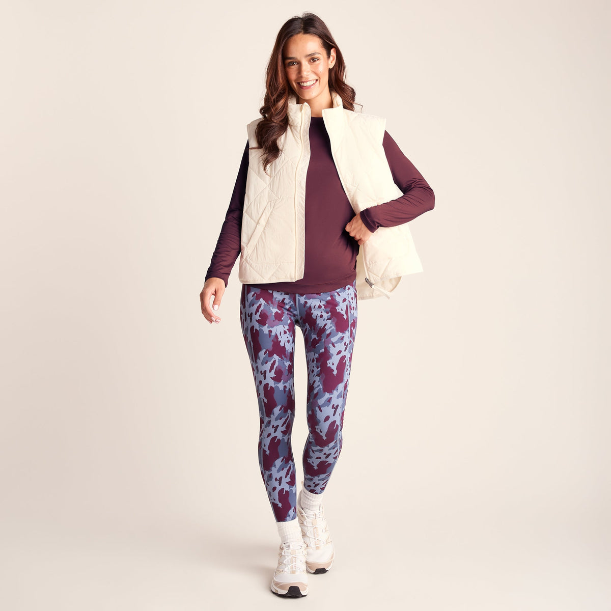 Leonie Womens Long Sleeve Performance Top - Black Raspberry - Image 2