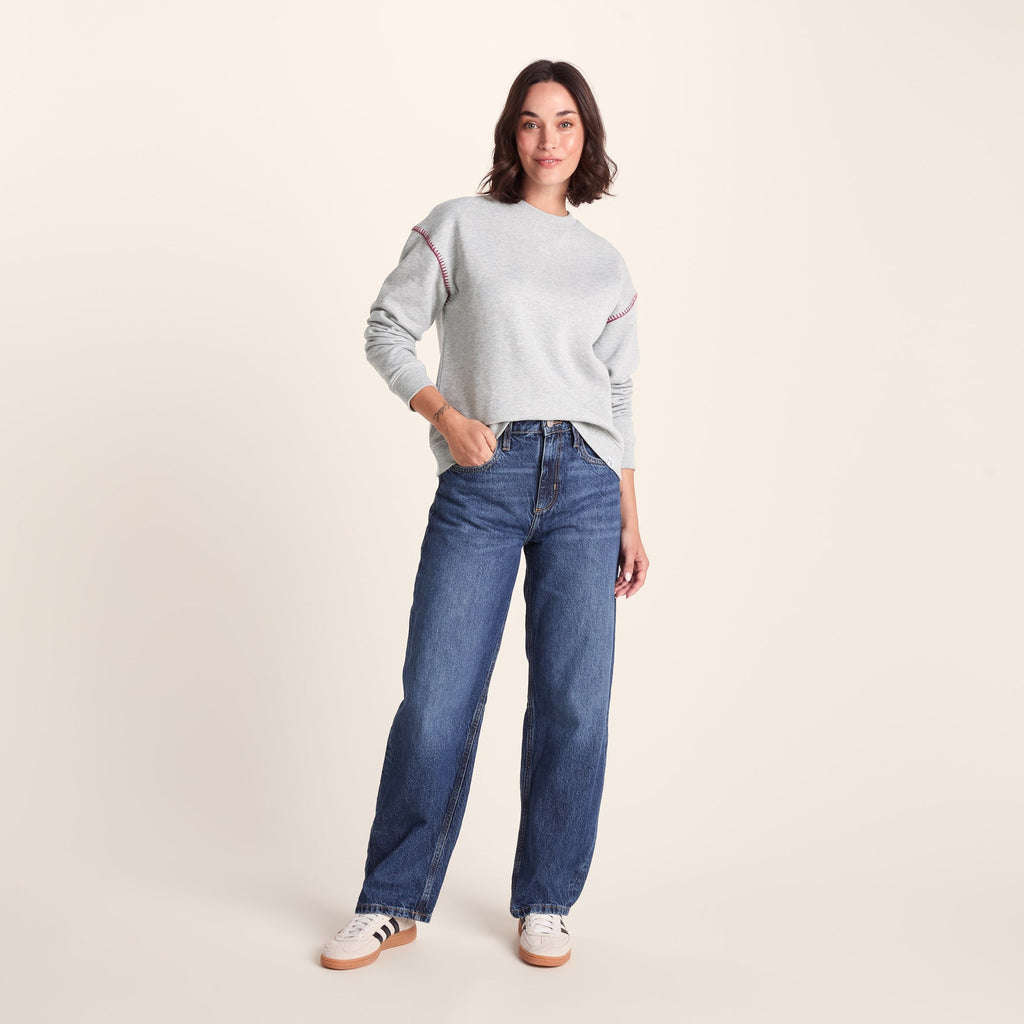 Lillia Womens Supersoft Sweat - Light Grey Marl - Image 2