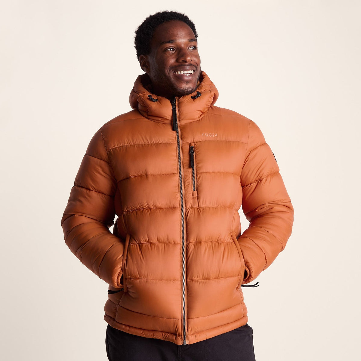 Maloney Mens Wind Resistant Insulated Jacket - Mahogany Orange - Image 2