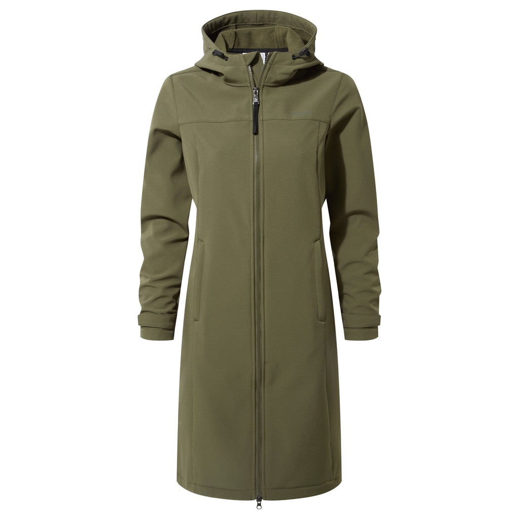 Marina Womens Long Water Resistant Softshell Jacket - Khaki - Image 7