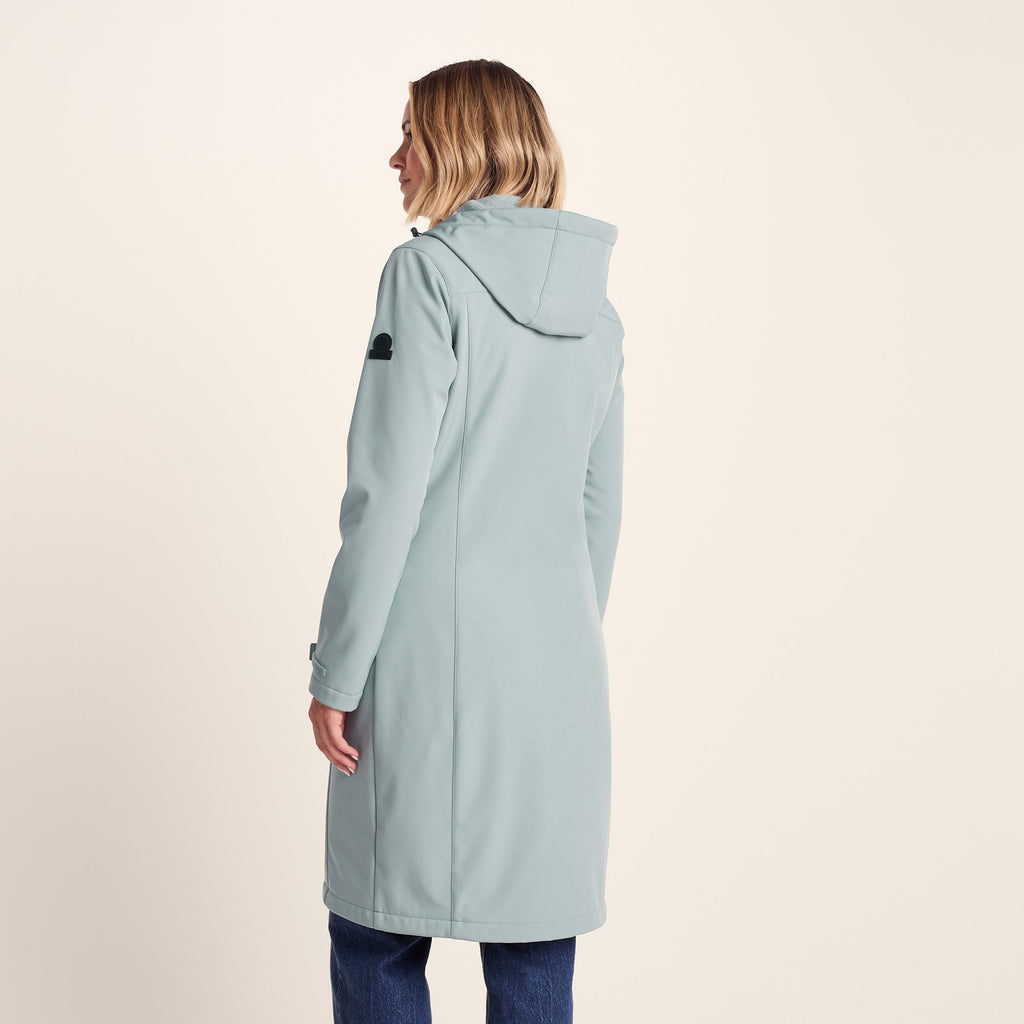 Marina Womens Long Water Resistant Softshell Jacket - Misty Grey - Image 3
