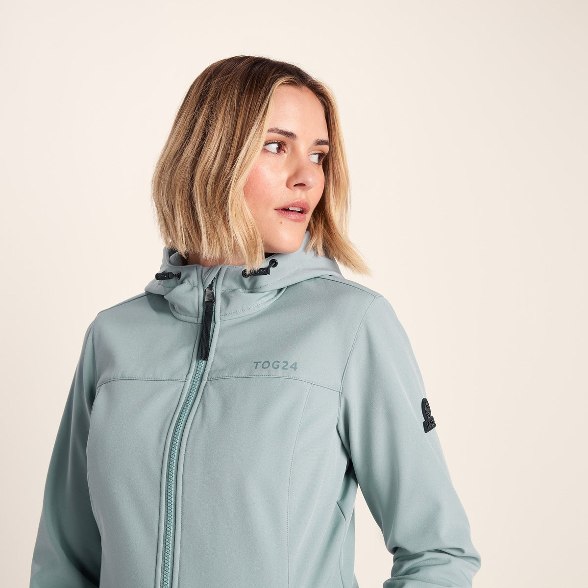 Marina Womens Long Water Resistant Softshell Jacket - Misty Grey - Image 5