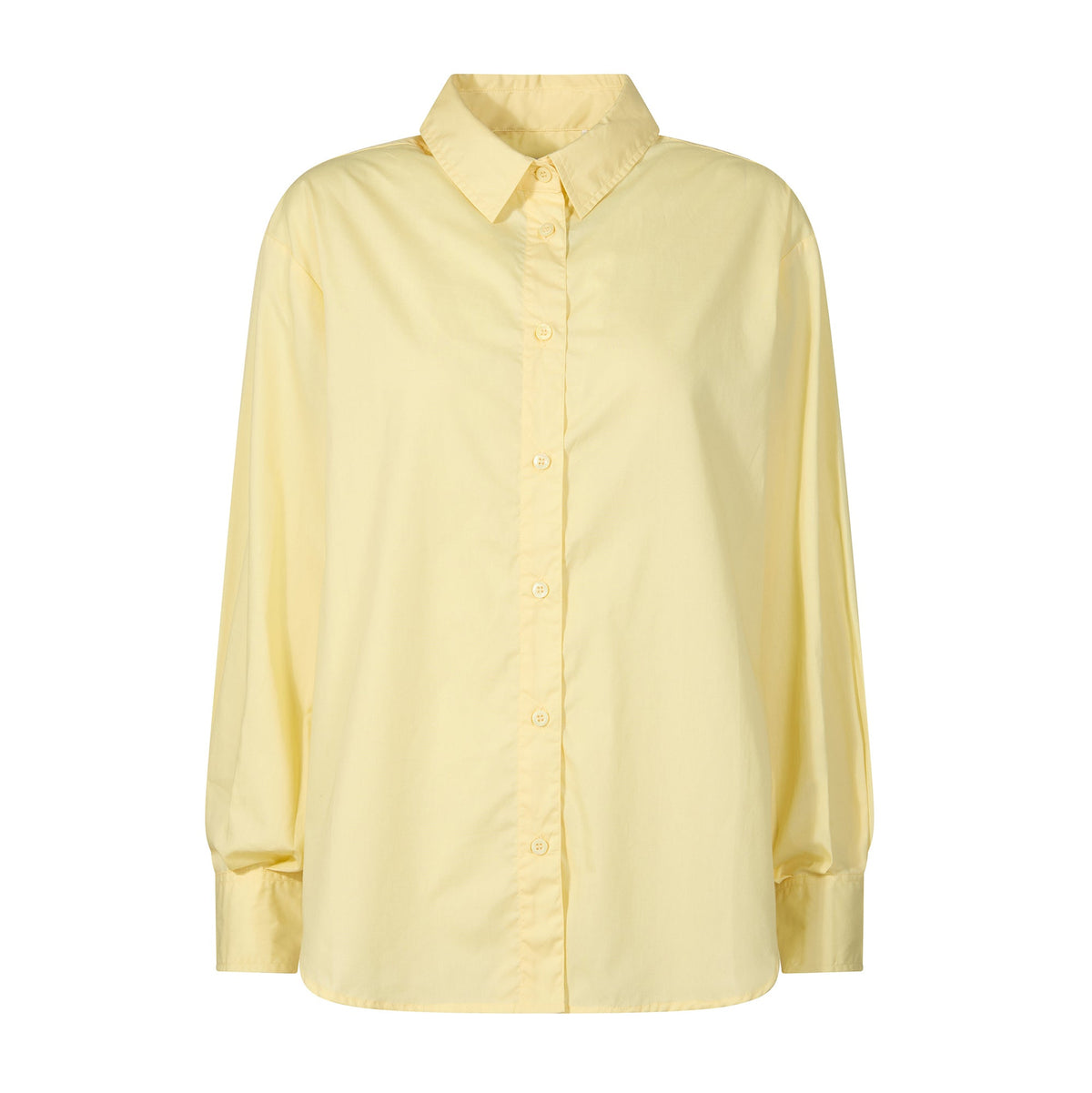 Marnie Womens 100% Cotton Oversized Shirt - Butter Yellow - Image 8