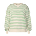 Marsella Womens Relaxed Fit Supersoft Sweat - Basil Green Stripe - Image 7