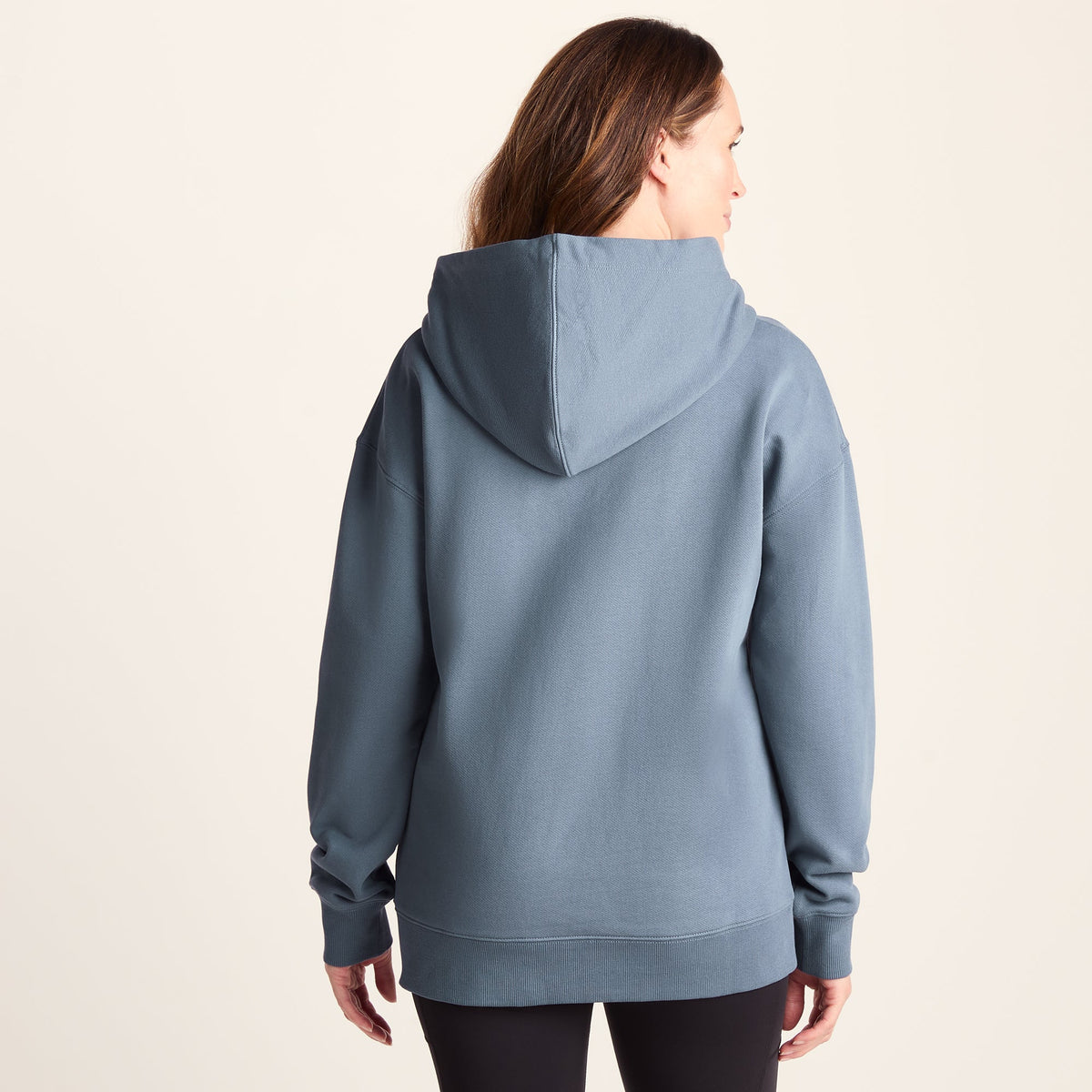 Meera Womens 100% Cotton Relaxed Fit Hoody - Smokey Blue - Image 4
