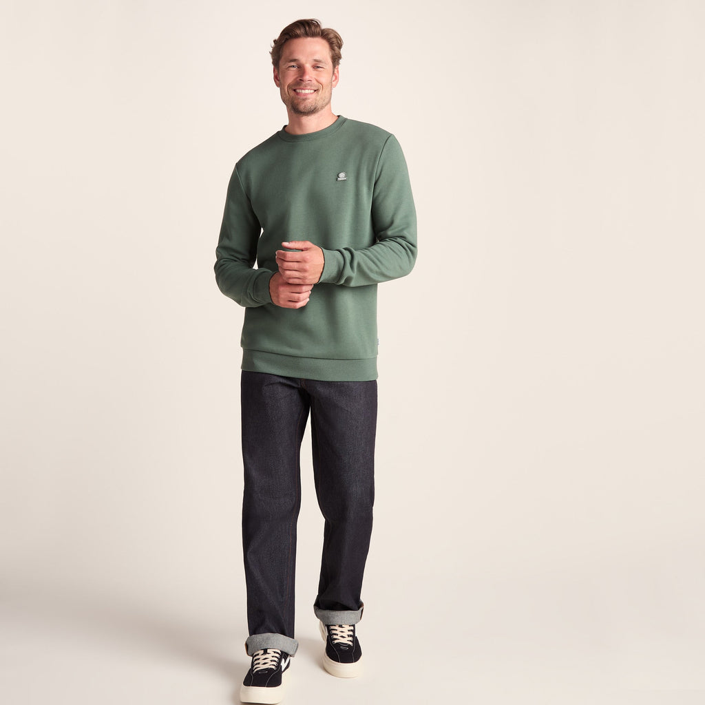 Mellor Mens Supersoft Cotton Rich Sweat - Light Forest - Image 2