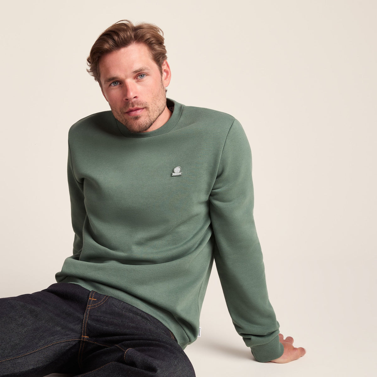 Mellor Mens Supersoft Cotton Rich Sweat - Light Forest - Image 5