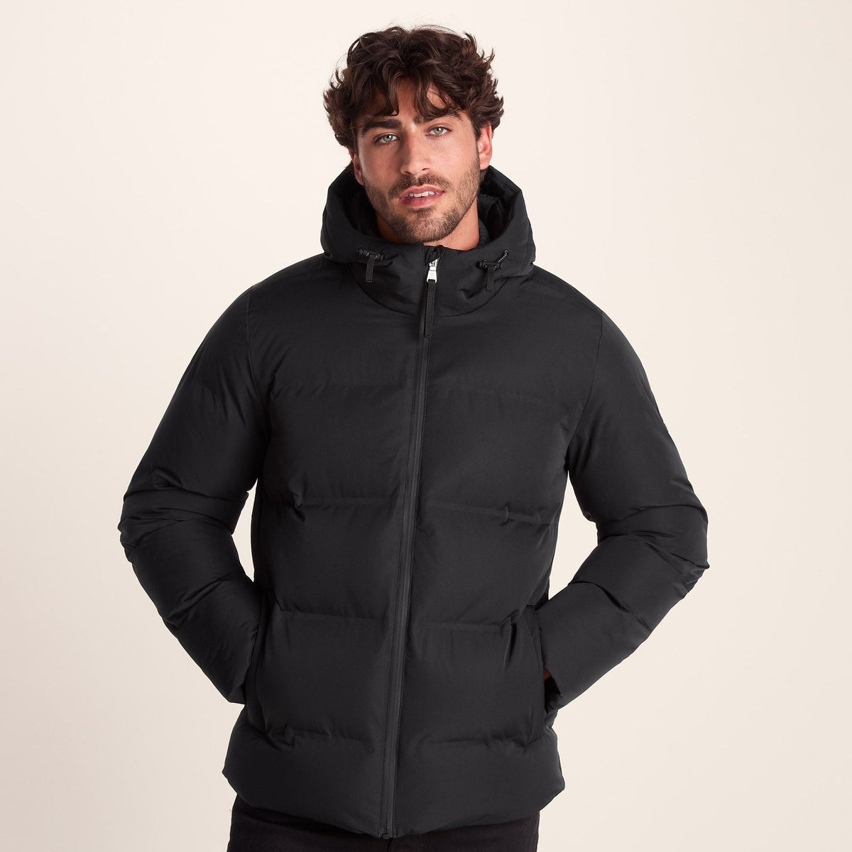 Menka Mens Shower Resistant Insulated Jacket - Black - Image 2