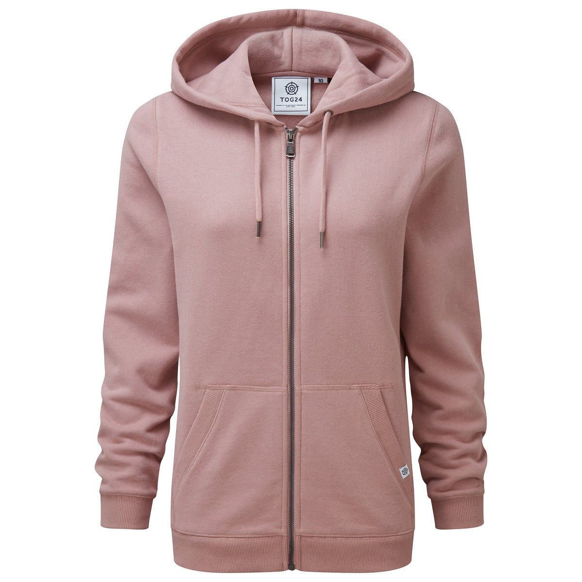Mia Womens Supersoft Zip Hoody - Faded Pink - Image 5