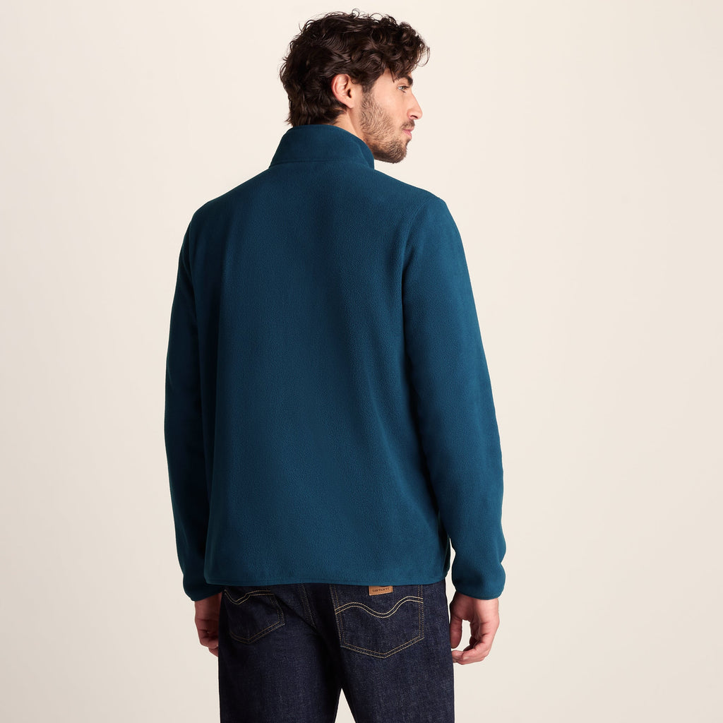 Miles Mens Relaxed Fit Microfleece Jacket - Inky Blue - Image 4