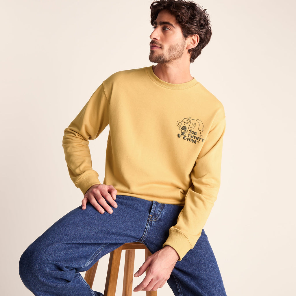 Miller Mens Relaxed Fit Supersoft Hattie Clark Sweat - Pale Amber - Image 4