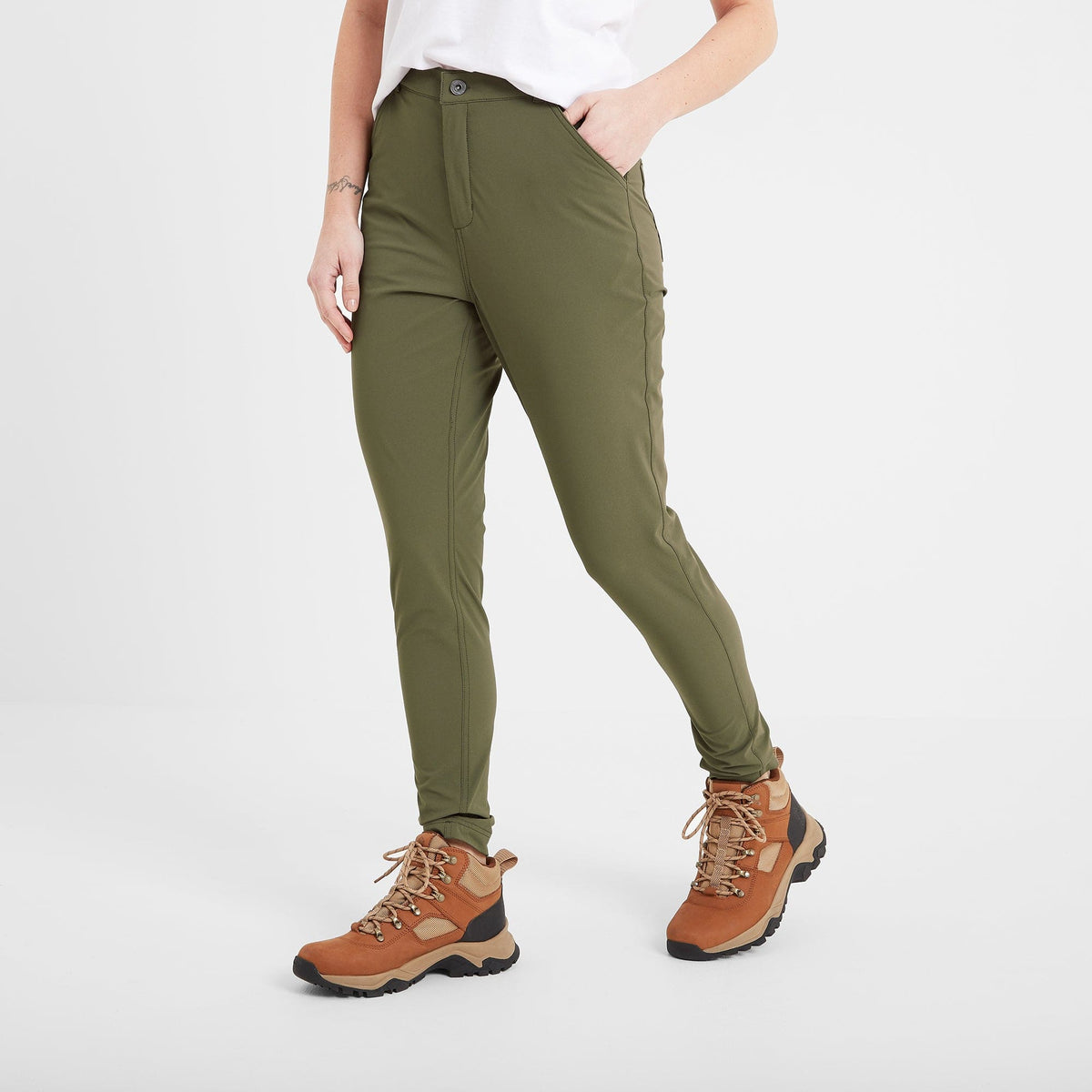 Milton Womens Water Resistant Slim Trouser Regular - Khaki - Image 4