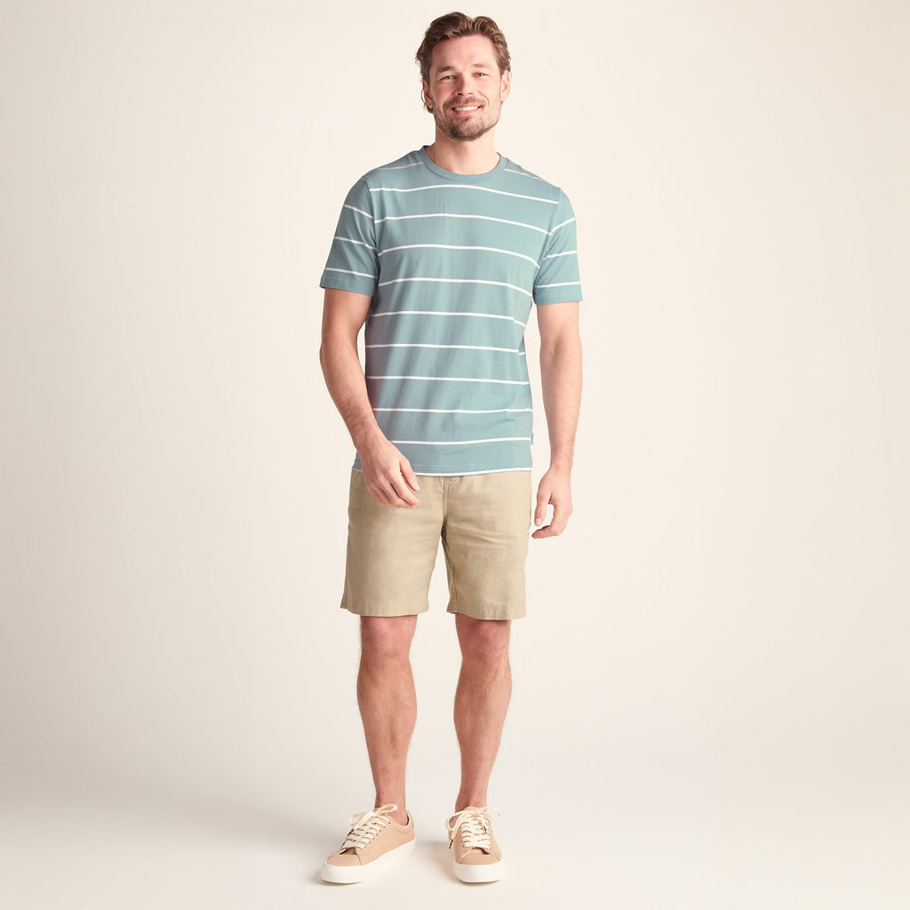 Morar Mens 100% Cotton Supersoft T-Shirt - Summer Sky Stripe - Image 3