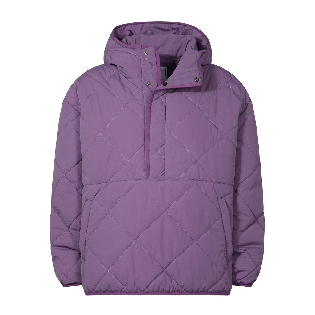 Nanford Womens Oversized Shower Resistant Diamond Quilted Jacket - Orchid - Image 9