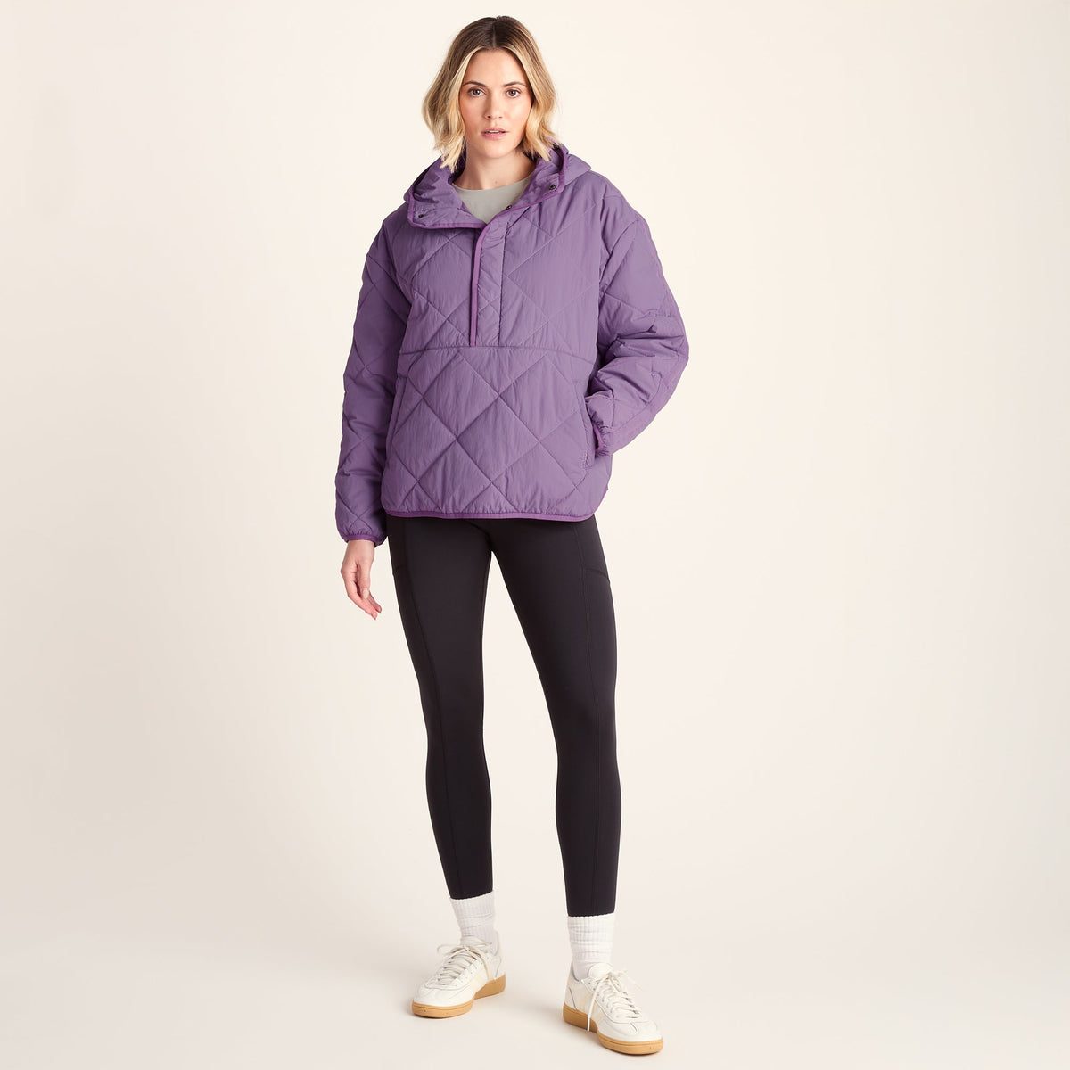 Nanford Womens Oversized Shower Resistant Diamond Quilted Jacket - Orchid - Image 3