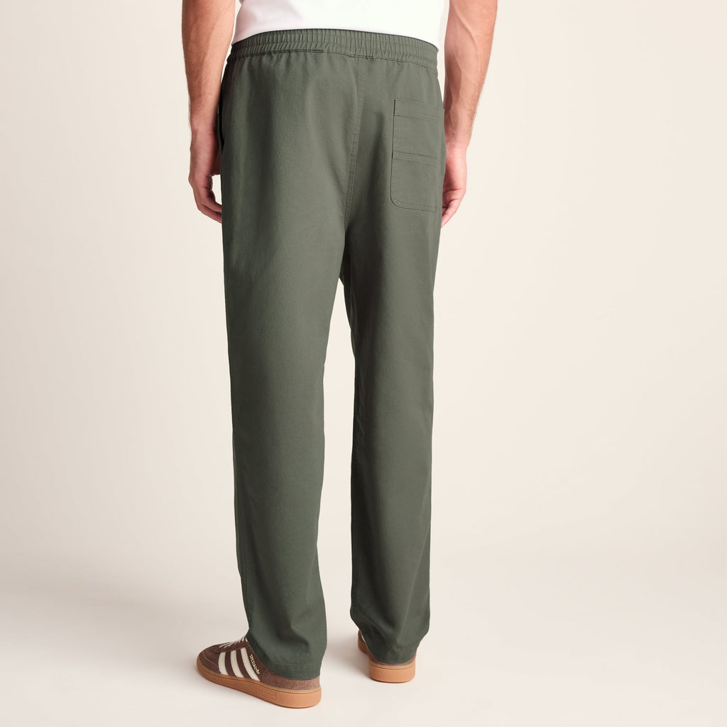 Nelson Mens Relaxed Fit 100% Cotton Heavyweight Straight Leg Trousers - Faded Khaki - Image 3