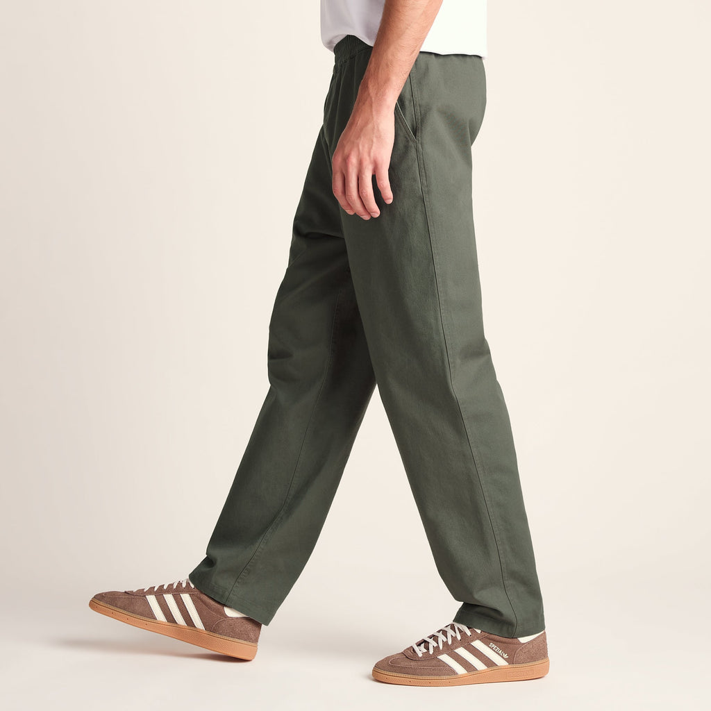 Nelson Mens Relaxed Fit 100% Cotton Heavyweight Straight Leg Trousers - Faded Khaki - Image 6