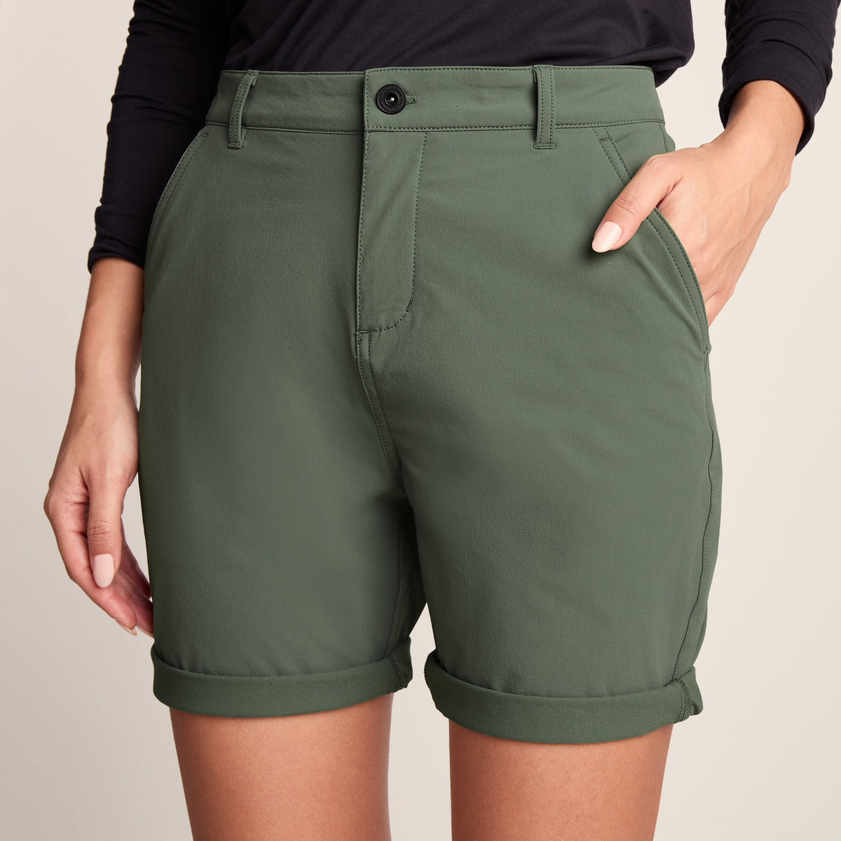 Path Womens Performance Shorts - Faded Khaki - Image 6