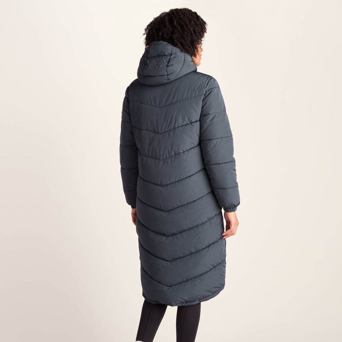 Raleigh Womens Long Insulated Jacket - Washed Blue - Image 5