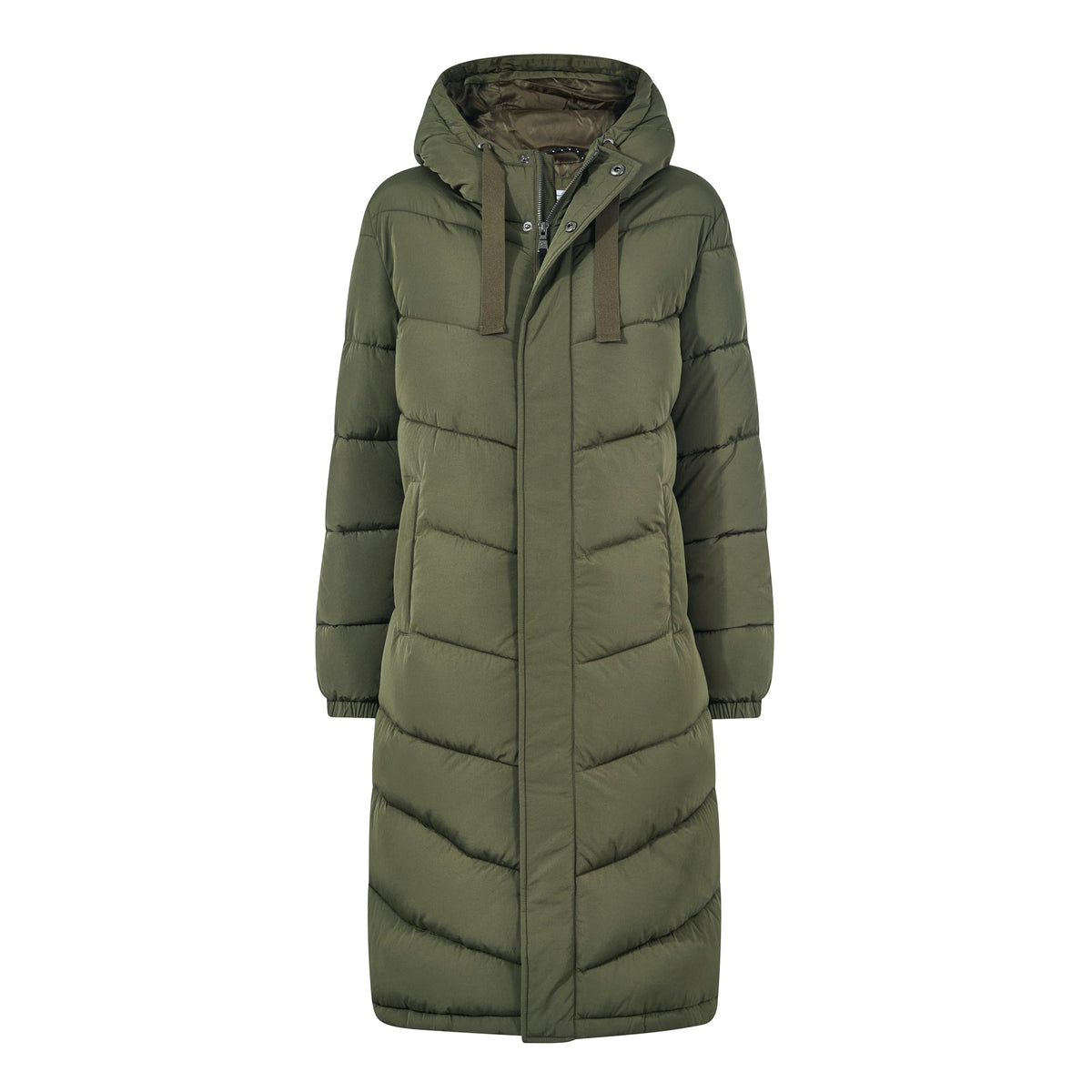 Raleigh Womens Long Insulated Jacket - Khaki - Image 10