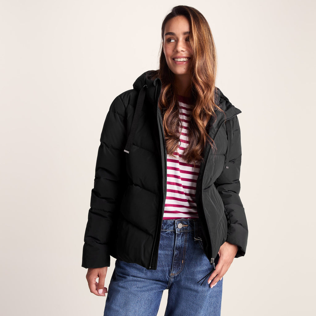 Raleigh Luxe Womens Shower Resistant Down Insulated Jacket - Black - Image 8