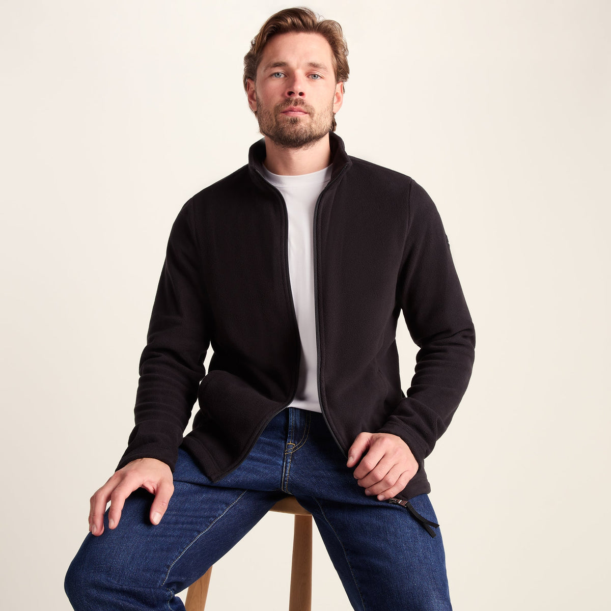 Revive Mens Fleece Jacket - Black - Image 4