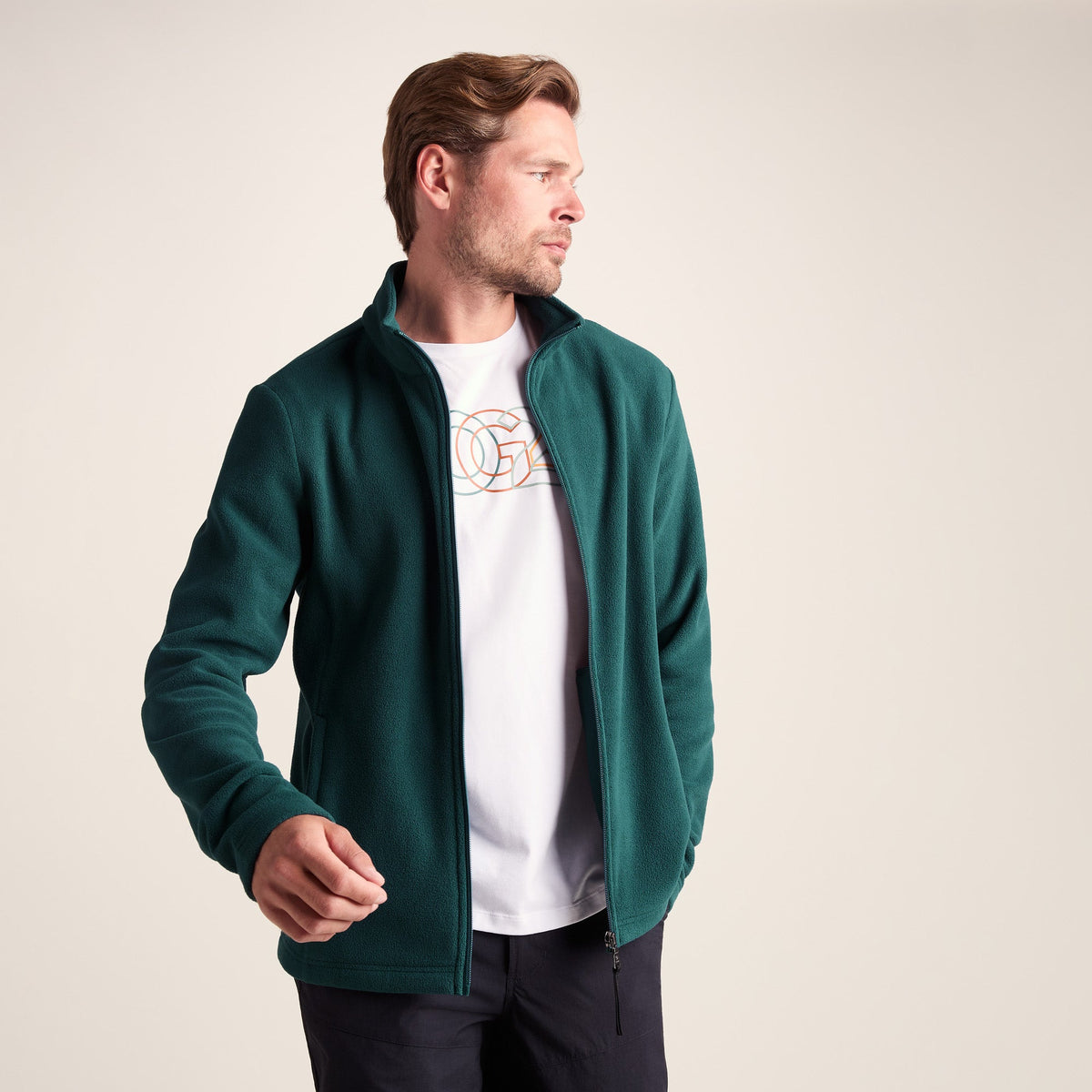 Revive Mens Fleece Jacket - Dark Turquoise