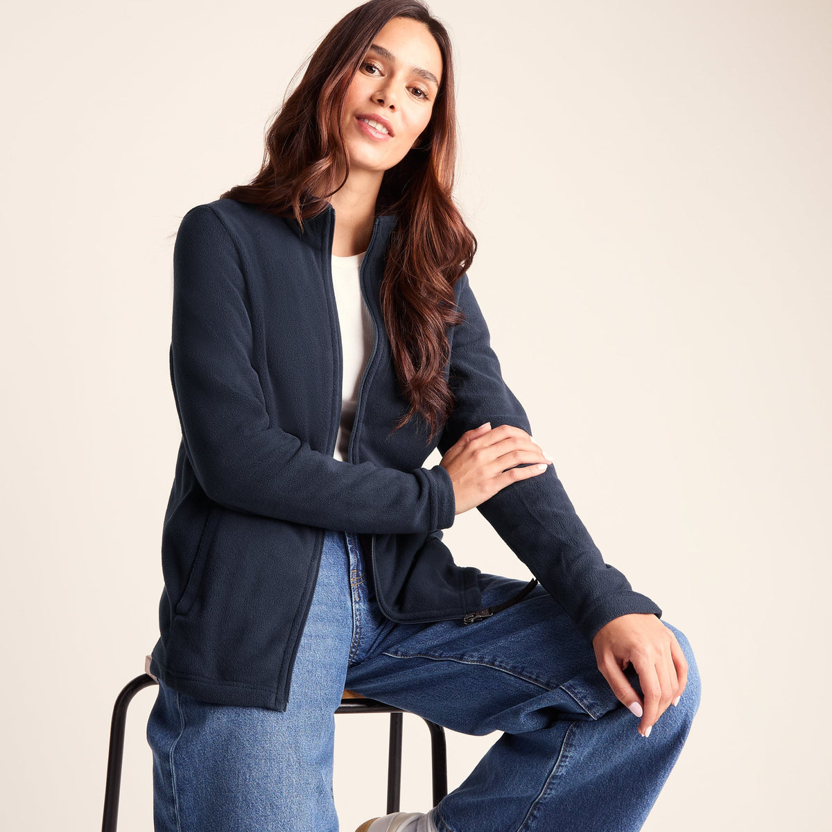 Revive Womens Fleece Jacket - Dark Indigo - Image 4