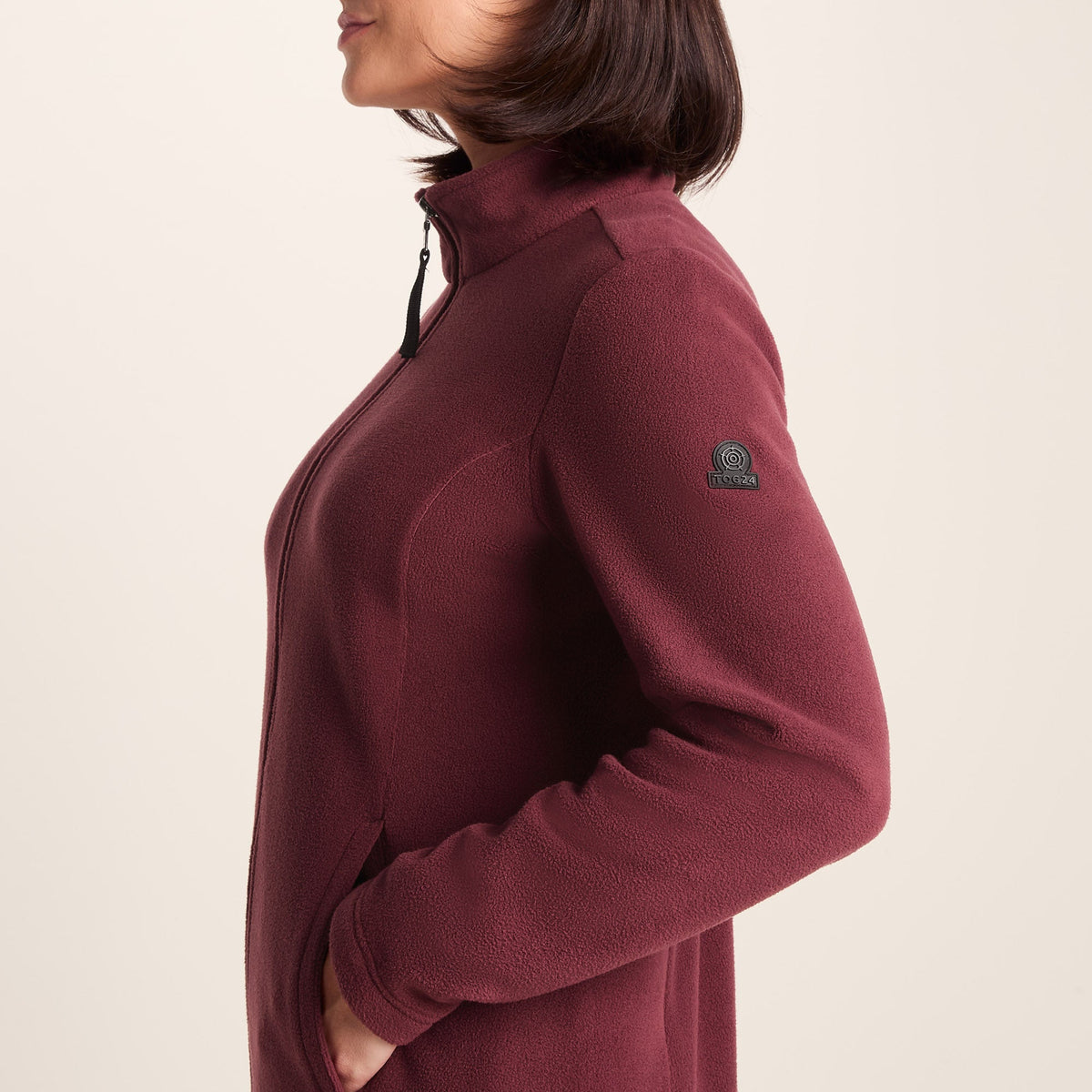 Revive Womens Fleece Jacket - Burgundy - Image 6