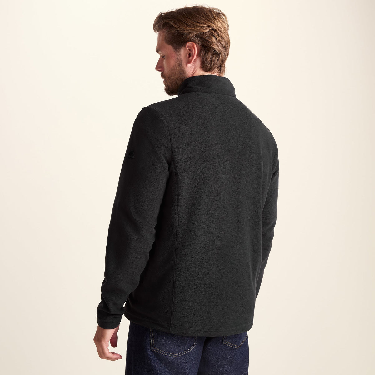 Revive Mens Quarter Zip Fleece - Black - Image 3