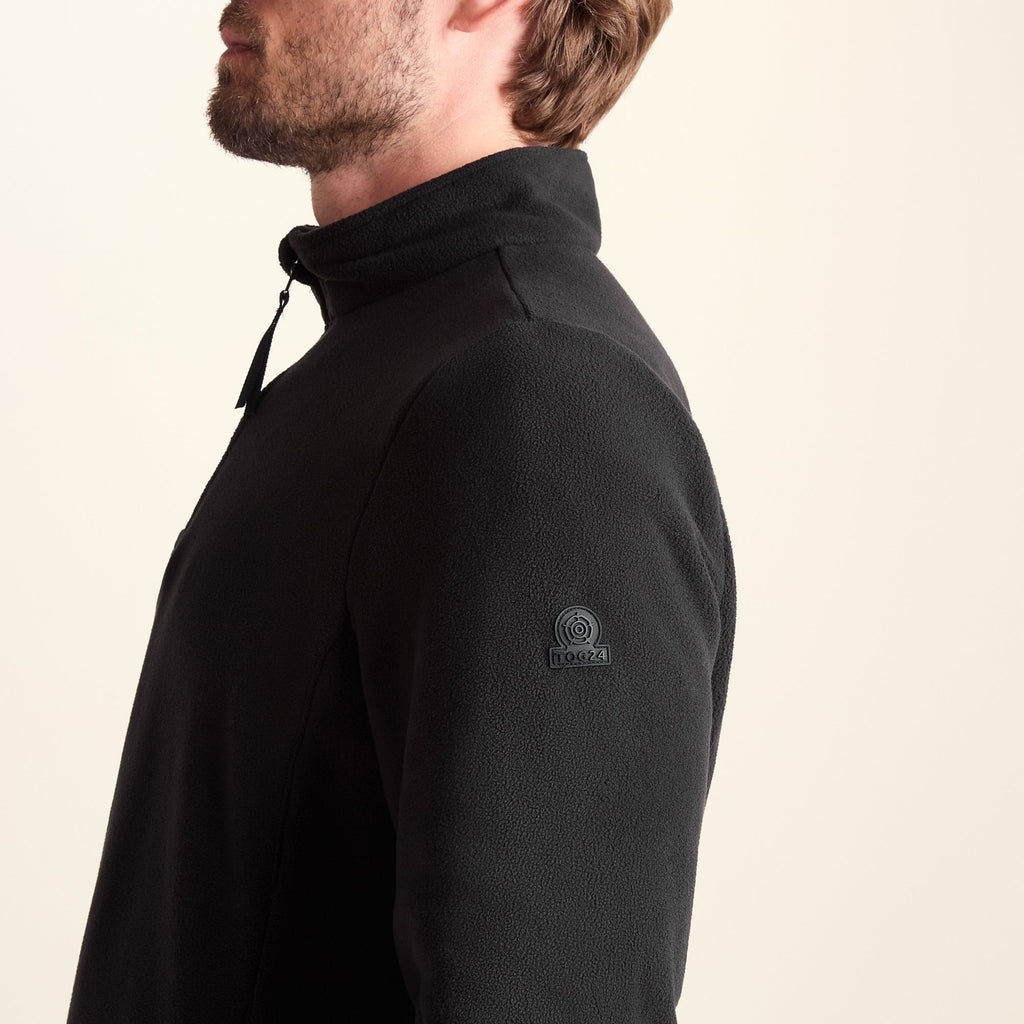 Revive Mens Quarter Zip Fleece - Black - Image 6