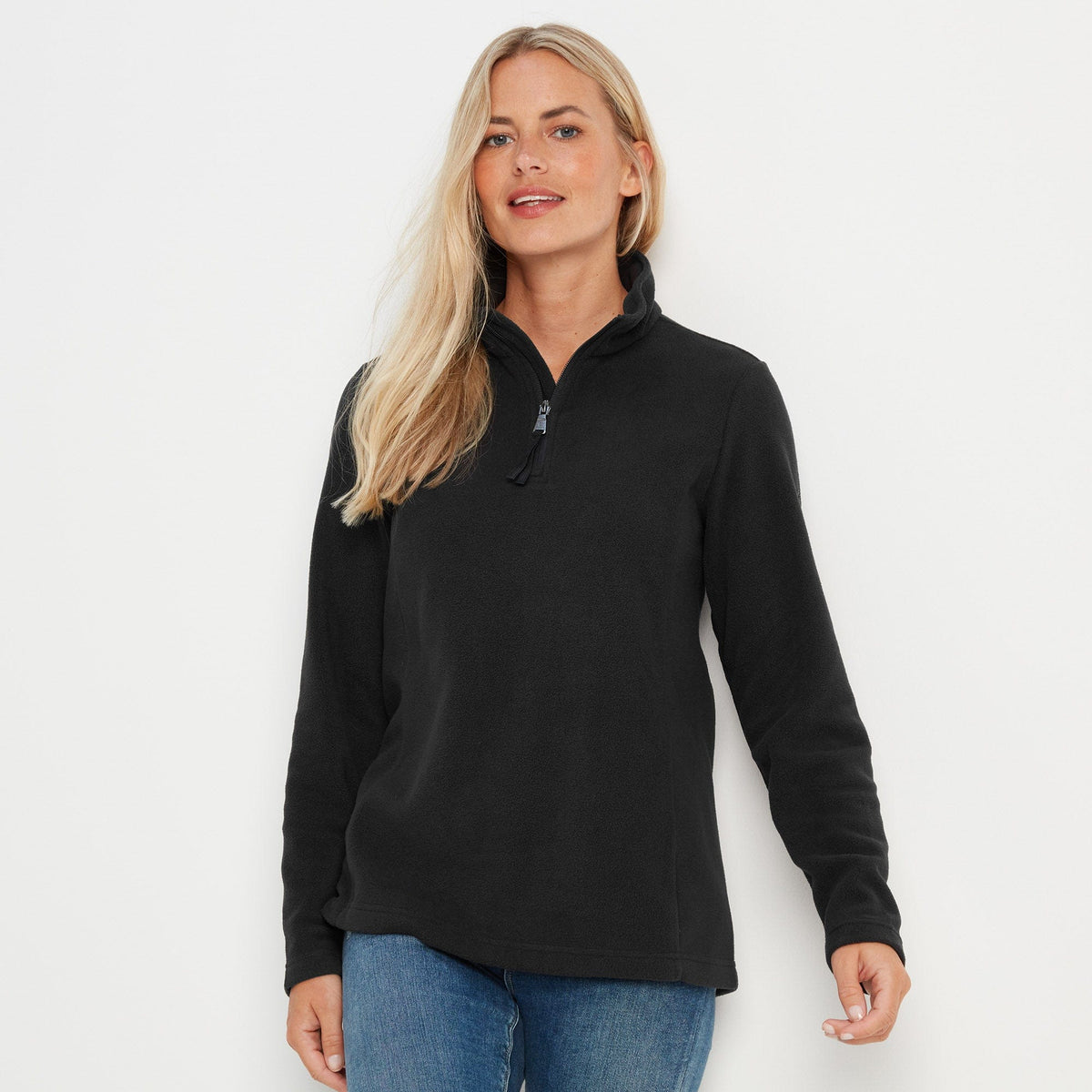 Revive Womens Quarter Zip Fleece - Black - Image 3