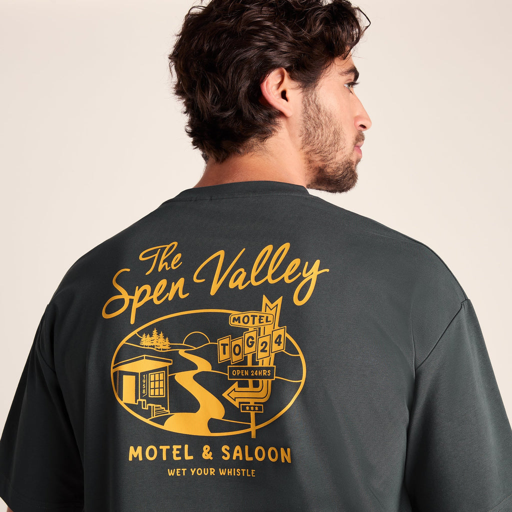 Saloon Mens Relaxed Fit Premium Supersoft T-Shirt - Deep Slate - Image 7