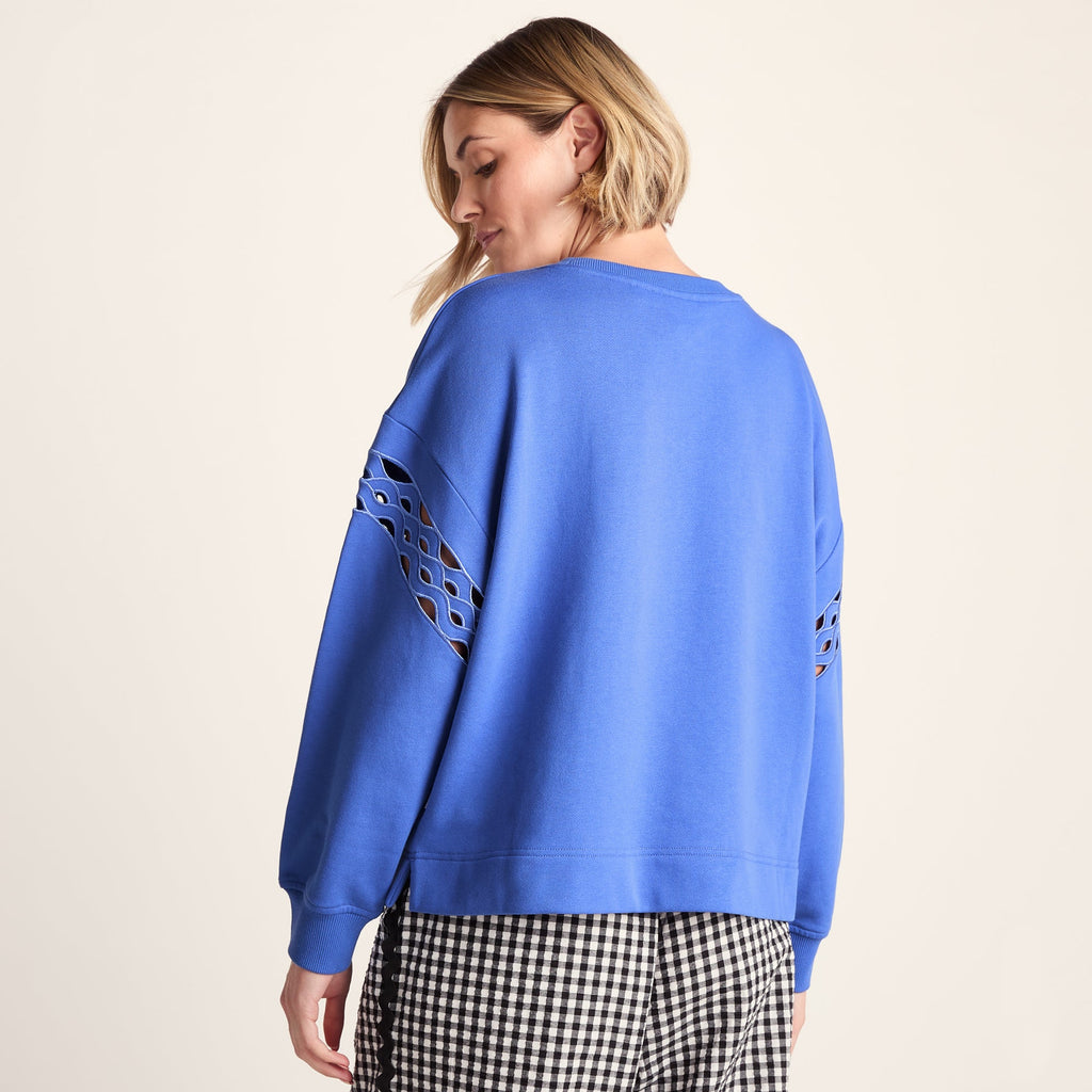 Samara Womens Relaxed Fit Supersoft Sweat - Cornflower Blue - Image 3