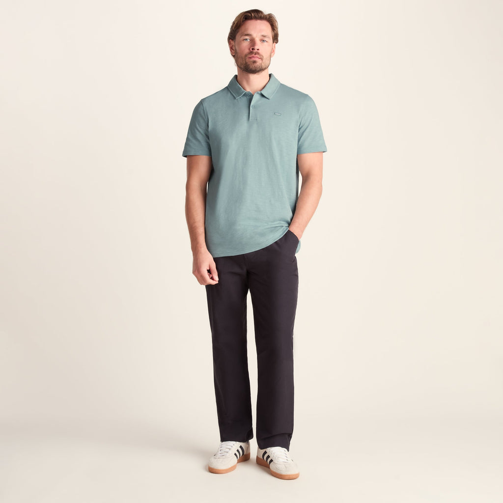 Sawyer Mens 100% Cotton Jersey Polo Shirt - Summer Sky - Image 2