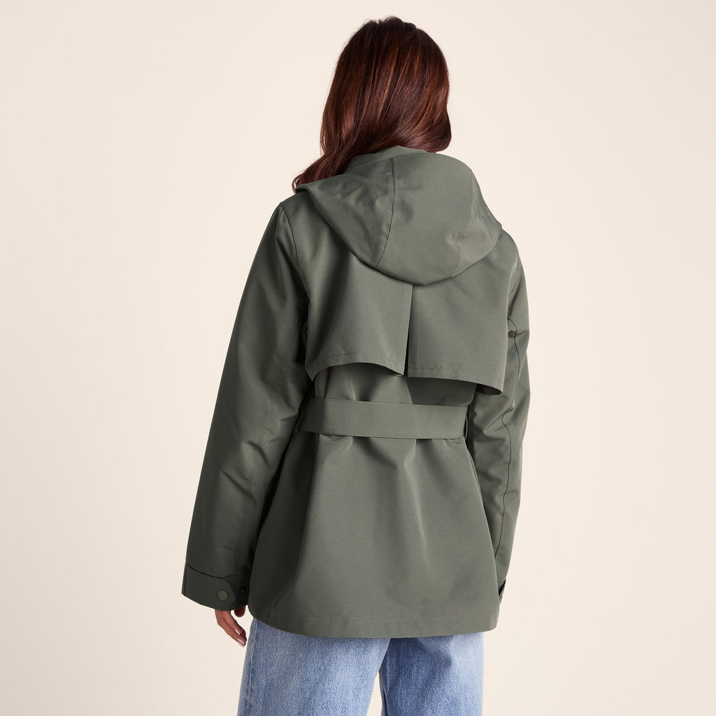 Shea Womens Waterproof Trench Coat - Pale Khaki - Image 5