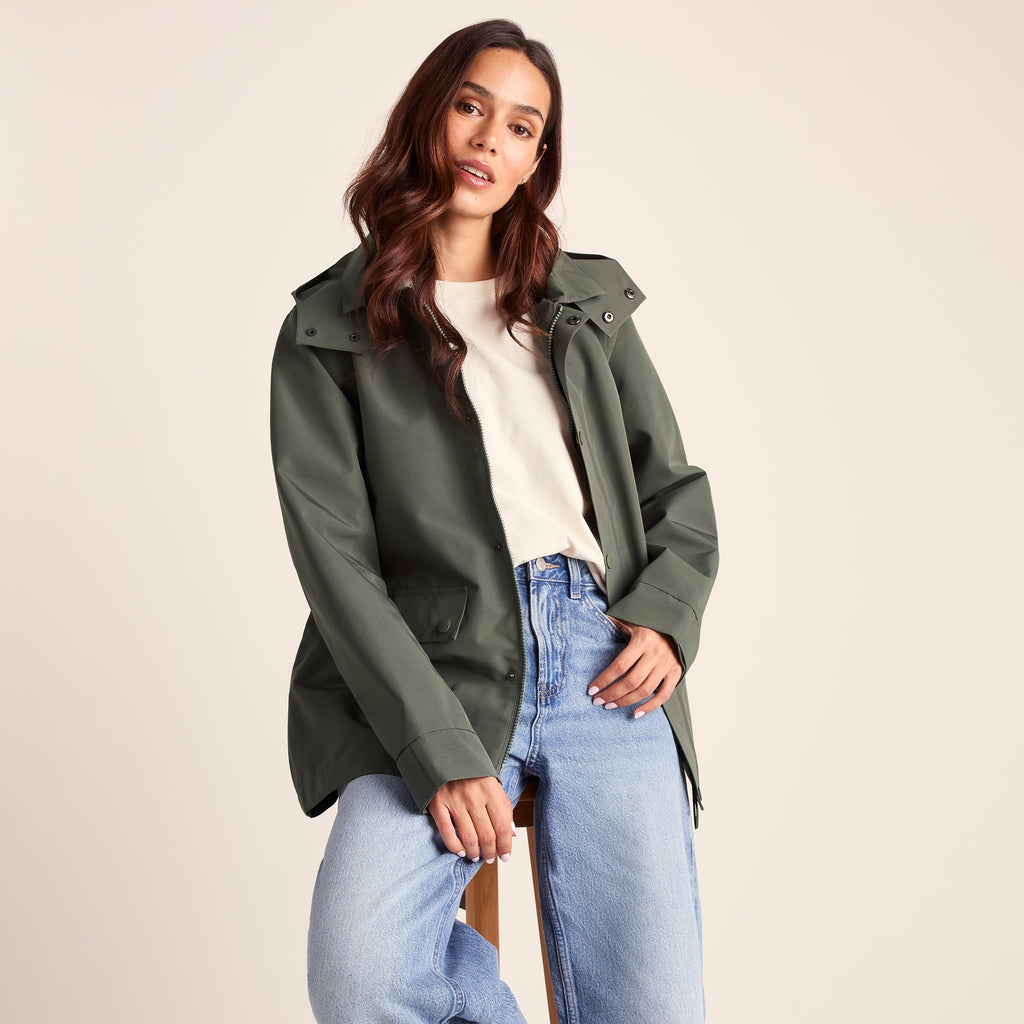 Shea Womens Waterproof Trench Coat - Pale Khaki - Image 6