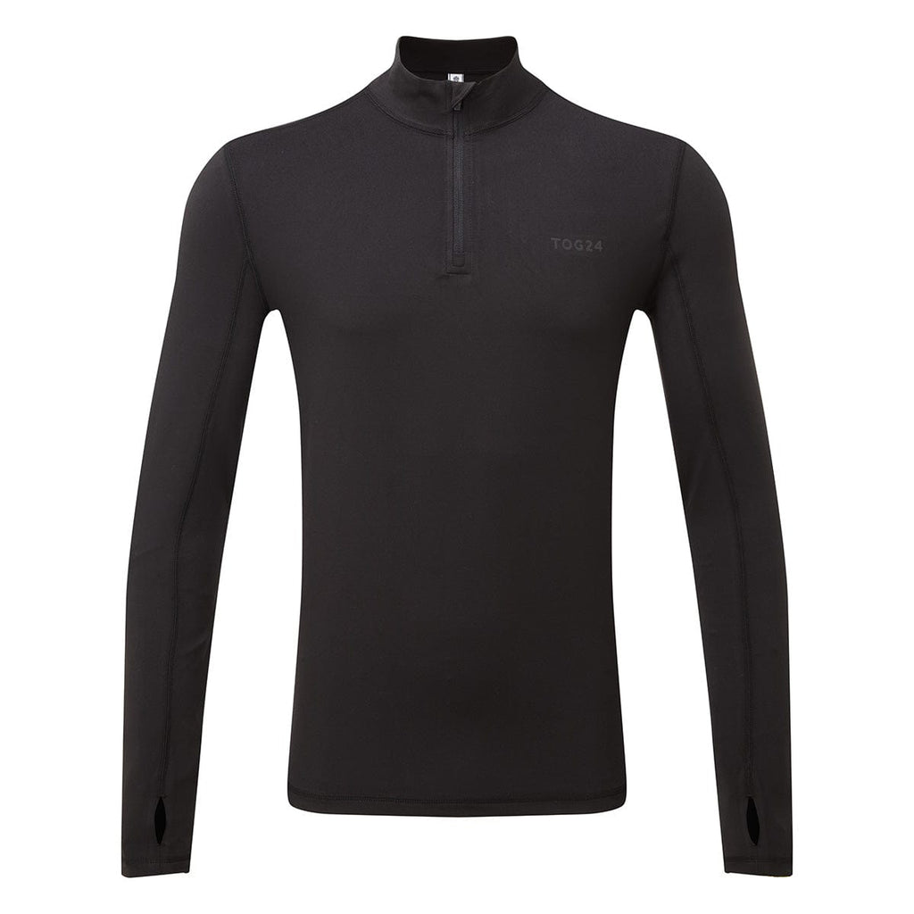 Snowdon Mens Thermal Quarter Zip Base Layer - Black - Image 3