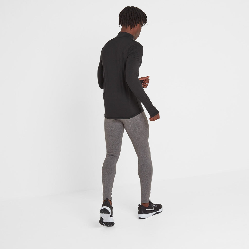 Snowdon Mens Thermal Quarter Zip Base Layer - Black - Image 2