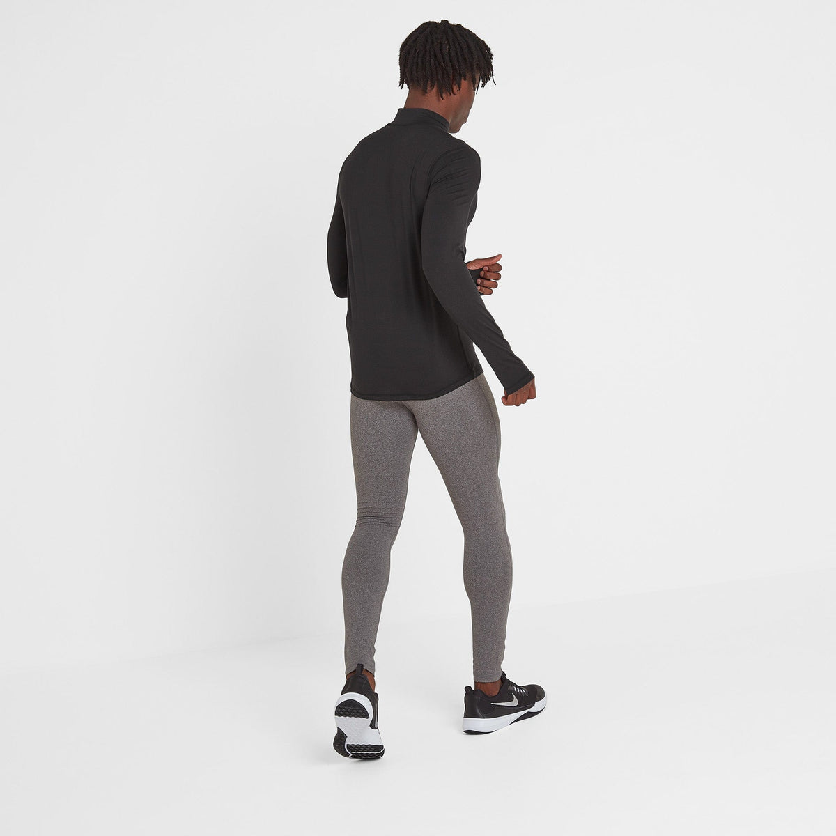 Snowdon Mens Thermal Quarter Zip Base Layer - Black - Image 2