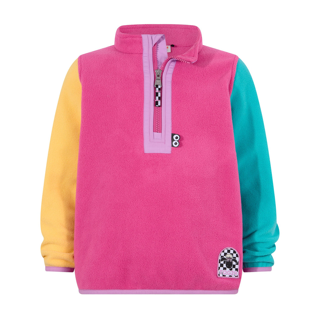 Texel Kids Shaun the Sheep Fleece Zip Neck - Strawberry Dream - Image 7