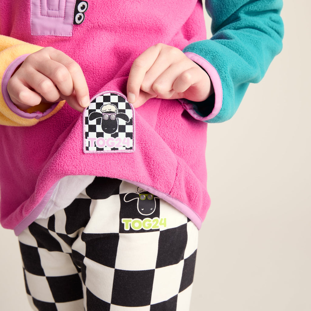 Texel Kids Shaun the Sheep Fleece Zip Neck - Strawberry Dream - Image 5