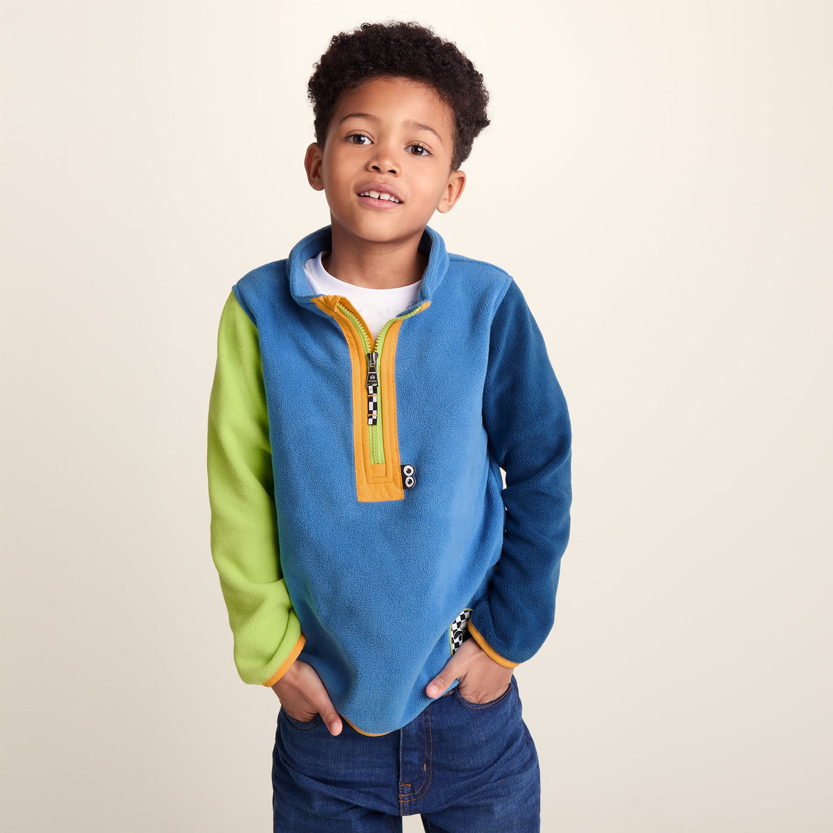 Texel Kids Shaun the Sheep Fleece Zip Neck - Bluebell - Image 4