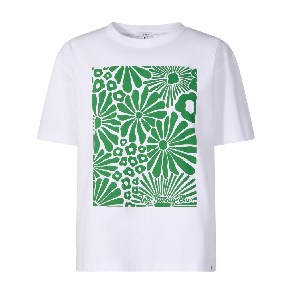 Trissy Womens Premium Supersoft Relaxed Fit T-Shirt - Optic White/Green - Image 8