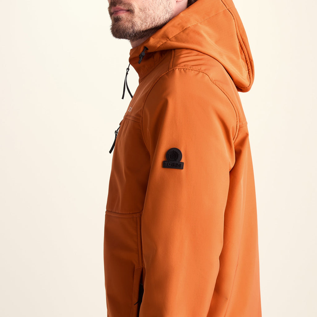 Truro Mens Hooded Softshell Jacket - Dark Orange - Image 6