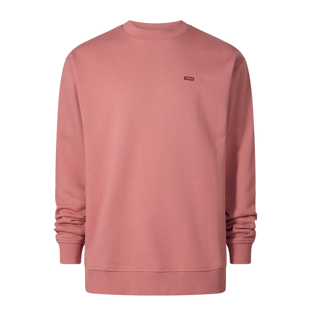 Warren Mens Relaxed Fit 100% Cotton Heavyweight Sweat - Redwood - Image 7