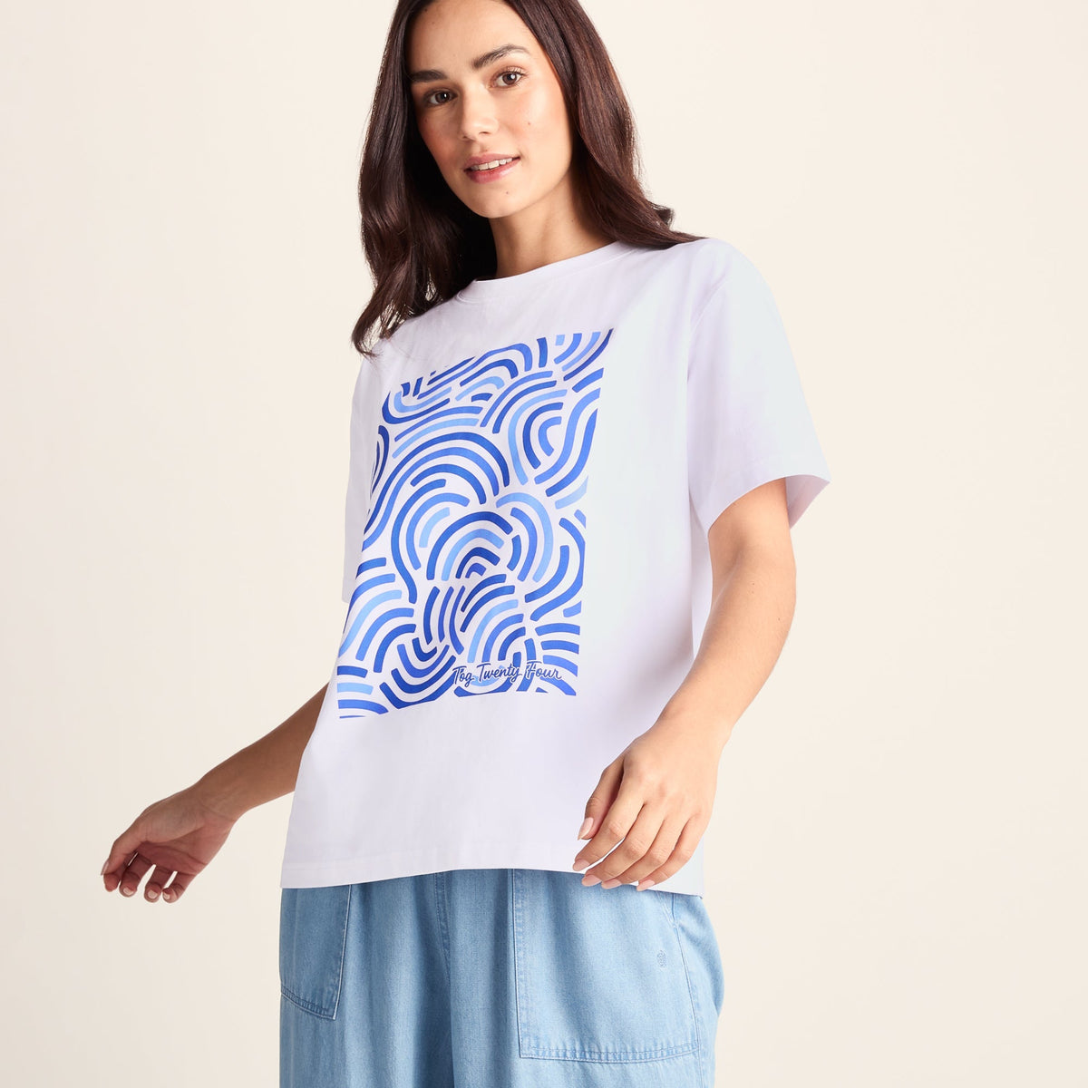 Wave Womens Premium Supersoft Relaxed Fit T-Shirt - Optic White - Image 7