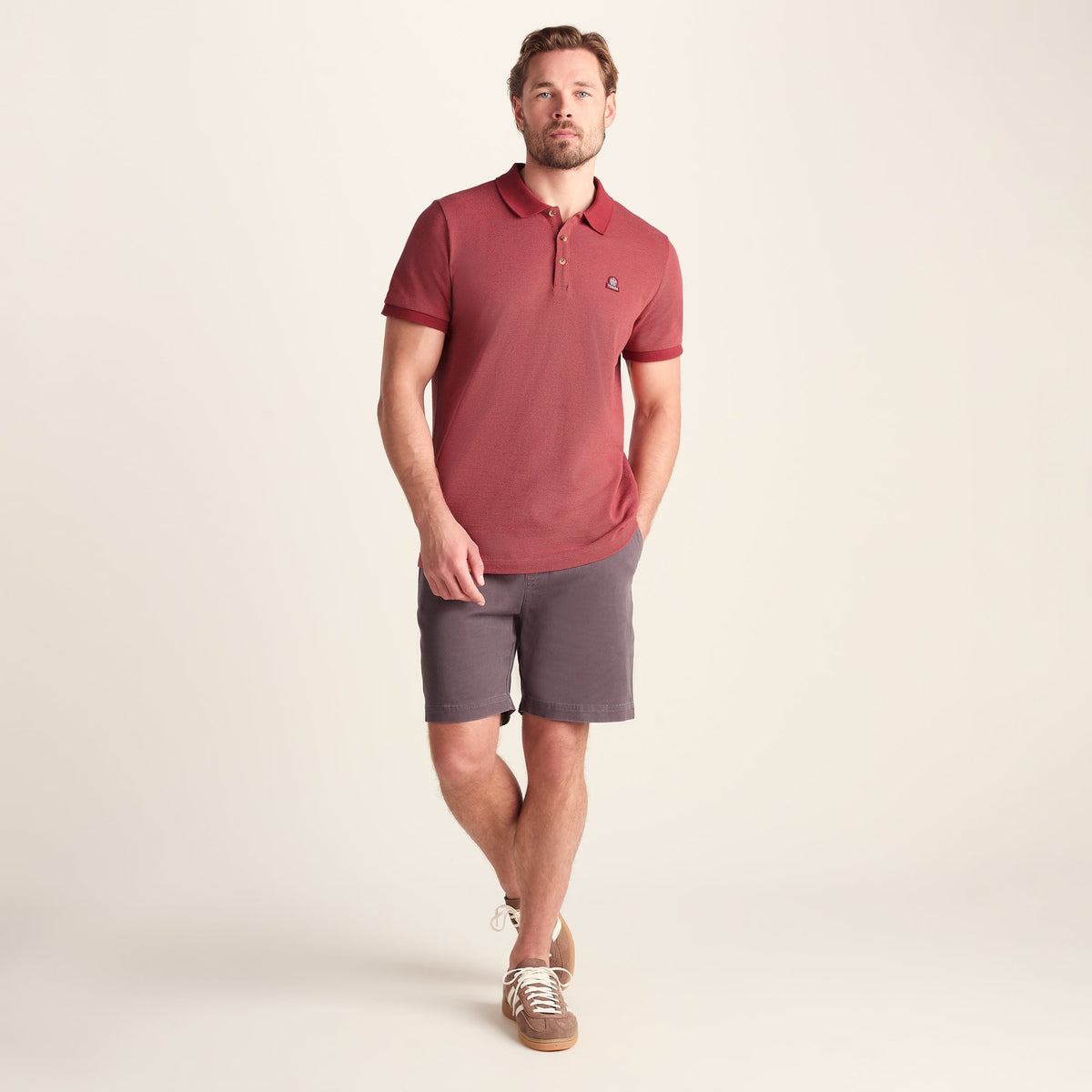 Whitley Mens 100% Cotton Polo Shirt - Redwood - Image 2