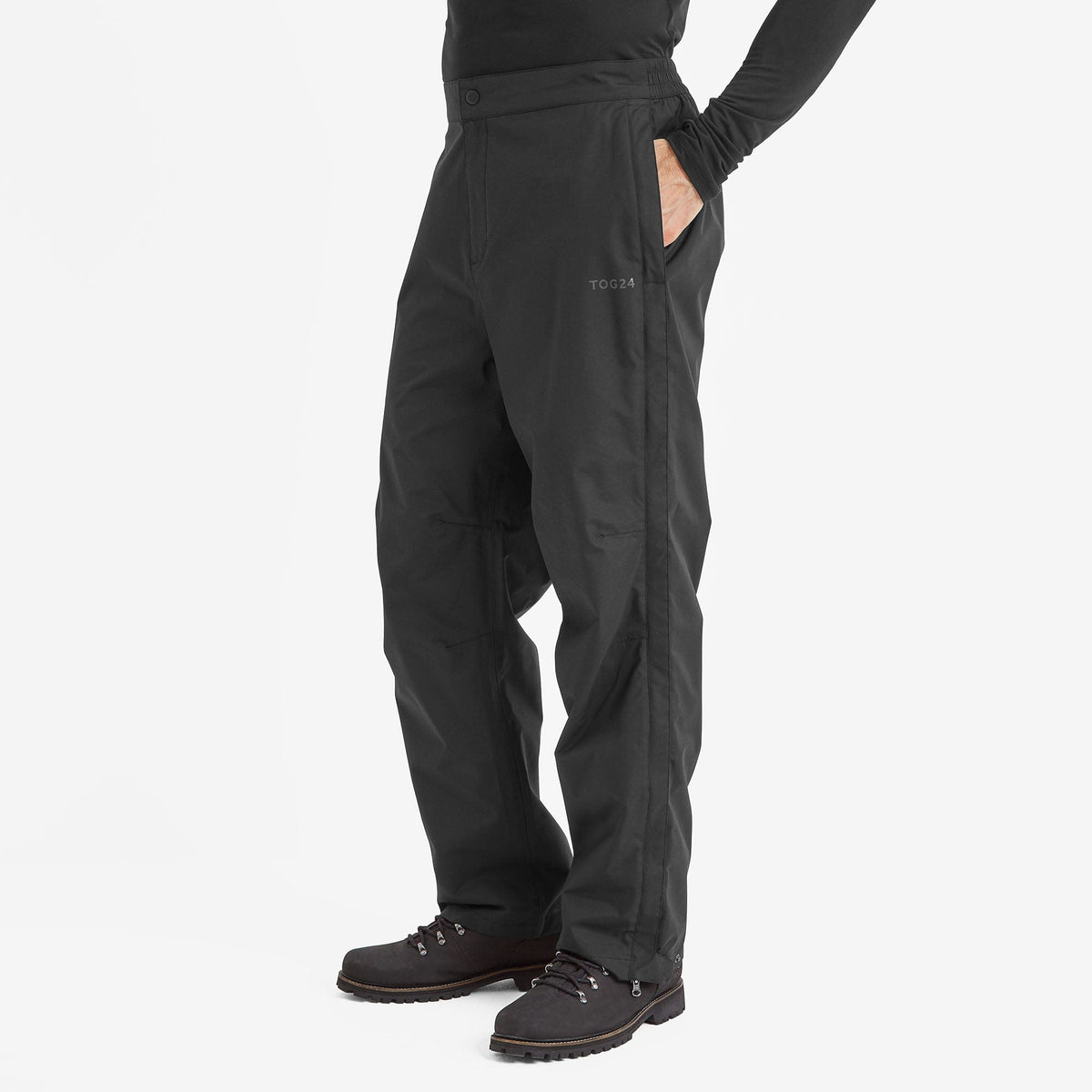 Wigton Mens Waterproof Trousers Short - Black - Image 2